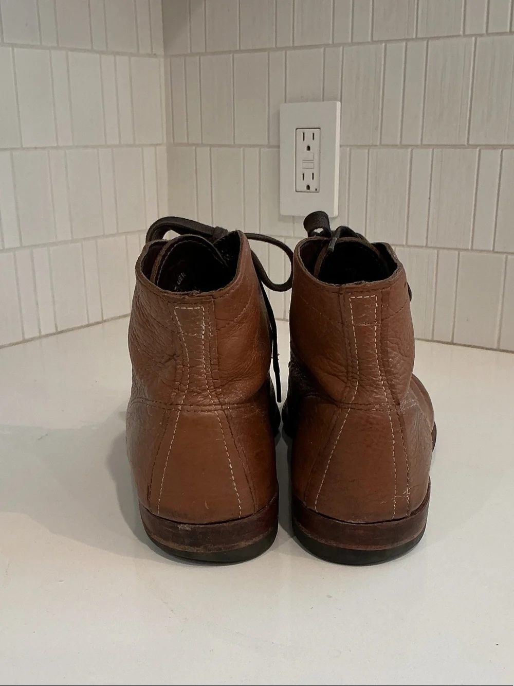 Wolverine Brown Leather 1000 Mile Lace-Up Boots